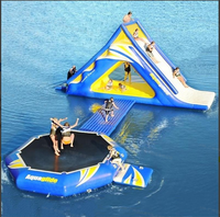 Offre Spéciale : Parc Aquatique Gonflable Personnalisé d'Usine 8x3x4m avec Toboggan, Plateforme et Trampoline pour Divertissement en Mer