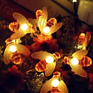ไฟประดับรูปผึ้งพลังงานแสงอาทิตย์ 20 LED 5M หลากสี IP65 ขนาดเล็กสำหรับงานแต่งงานในสวน - Product Image 1