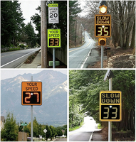 Panneau d'affichage LED de vitesse avec détecteur radar solaire pour la sécurité routière et l'avis de circulation