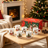 Mug en céramique de Noël de 11 oz avec logo personnalisé, motif bonhomme de neige, tasse à café festive pour les collections de Noël, cadeau promotionnel