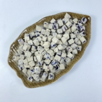 Cubes de poulet lyophilisés aux myrtilles, friandise riche en protéines pour récompenser les chats difficiles et les chiens de petite race, complément alimentaire