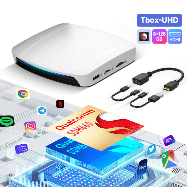 Carlinkit 218HD Wireless Android Auto Car Play Adapt Android 13 Smart Video TV 8GB 128GB HDMI USB TBox UHD Carplay Ai Box Dongle