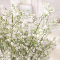Fleur artificielle de gypsophile blanche de haute qualité, 70 cm, toucher réel, pour décoration de mariage, maison, salon, table, vente en gros