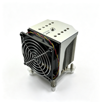 Refroidisseur de processeur de serveur 165W avec 5 caloducs en cuivre, dissipateur thermique LGA2011 4U 9225, base en cuivre, ailettes en aluminium, 105x92.5x125.8mm, OEM ODM