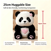 Peluche Panda d'Éveil Émotionnel IA Personnalisée avec Contrôle Vocal par Application et Fonctions d'Apprentissage