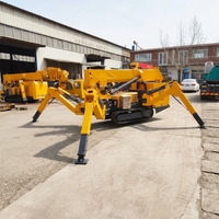 Vente directe usine CE Grue araignée mini 4 tonnes sur chenilles, personnalisée pour le vitrage de façades, la réparation de toitures et le levage en espaces confinés
