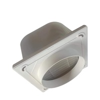 Couvercle de bouche d'aération à persiennes d'échappement extérieur blanc ABS de 4 pouces et 6 pouces pour système HVAC