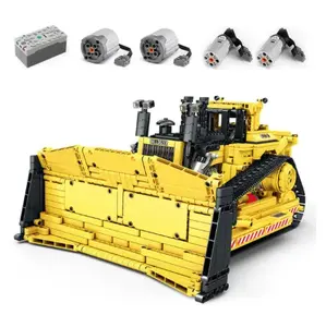 Reobrix 22001 MOC Mecânica D11 Bulldozer1988 + pcs/set Modelo de montagem de blocos de construção e brinquedos com controle remoto rastreador