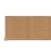 Commode multifonctionnelle FERLY faite à la main, écologique, moderne et minimaliste, avec plateau en marbre et 9 tiroirs en bois massif pour le rangement de la chambre