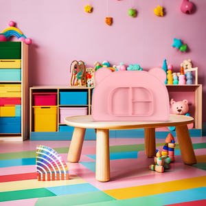 2024 ensemble de vaisselle à diviseur sur le thème des animaux assiette et <span class=keywords><strong>bol</strong></span> à boules pour enfants pour bébé et maman <span class=keywords><strong>papa</strong></span> en boîte pour manger et se nourrir - Product Image 2