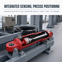 Capteur magnétostrictif intégré au vérin hydraulique pour un retour de position précis et un contrôle de course optimal