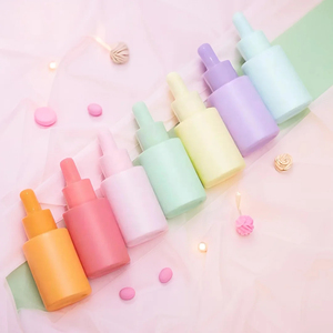 Flacon compte-gouttes en verre d'huile essentielle vide mat de 30ml de couleur personnalisée pour les soins de la peau des cheveux Surface de sérigraphie en forme de cylindre - Product Image 4