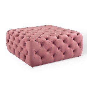 Winforce Factory Light Luxury Household Ottoman Footrest Ottoman Stool Luxury <strong>Chesterfield</strong> Velvet <strong>Footstool</strong> - Product Image 1