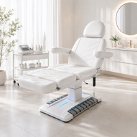 Lit de spa électrique pliable en or de luxe mobilier de salon de beauté table de massage pour chambre d'hôtel et salle de sport