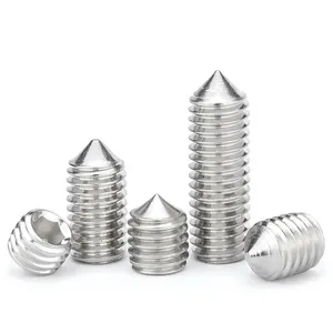 M3 M4 M5 M6 M8 M10 316 A4 Stainless Steel Hex Hexagon Socket Allen Head Tapered End Grub Bolt Cone Point Set Screw