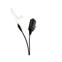 Écouteur radio bidirectionnel à tube acoustique pour talkie-walkie à 2 fils avec micro/mini haut-parleur