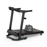 Equipo de Ejercicio para el Hogar, Caminadora Plegable de 2.5HP para Correr, Pantalla LED, 300LBS, 0.5-6.0MPH, Motor Silencioso, Fitness en Casa