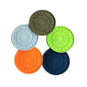 Produits pour animaux de compagnie Sans bpa Personnalisé Mangeoire Lente Silicone Chat Chien Lécher Tapis pour Douche