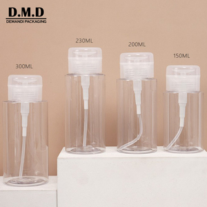 Logo riêng rỗng Nhựa 100 ml 300 ml 200 ml rõ ràng sơn móng tay <span class=keywords><strong>Make</strong></span> <span class=keywords><strong>Up</strong></span> Remover bơm chai 150 ml - Product Image 5