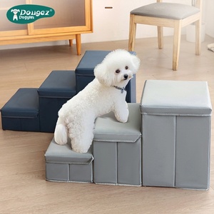 Multifunción plegable respetuoso con el medio ambiente Quadrate Pet Bed artefacto patrón sólido tela <span class=keywords><strong>perro</strong></span> escalera mecánica cinturón accesorio de almacenamiento - Product Image 1