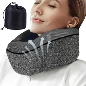 Beezin bantal istirahat kantor ergonomis, produk baru bisa dilipat bentuk U mendukung perjalanan