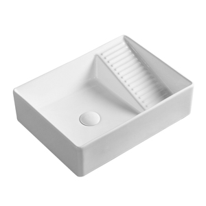 Lavabo <span class=keywords><strong>de</strong></span> Cerámica Personalizado <span class=keywords><strong>de</strong></span> 500 mm, Lavabo Rectangular <span class=keywords><strong>para</strong></span> Baño, <span class=keywords><strong>Lavadero</strong></span>, <span class=keywords><strong>para</strong></span> Lavar <span class=keywords><strong>Ropa</strong></span> - Product Image 1