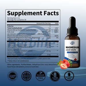 OEM ODM Gotas Líquidas de Magnesio de Venta Caliente para Adultos, Suplementos para Calmar y Relajar los Músculos con Manzanilla, L-Teanina y GABA - Product Image 5