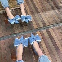 Femmes Gerine Doux et confortable pour vos pieds 100 Soie Big Bow Tie Summer Light Winter OEM Chaussures de ballet plates personnalisées