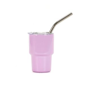 Mini-gobelet isotherme pastel en acier inoxydable avec paille pour voiture, fête, cadeau - Product Image 1
