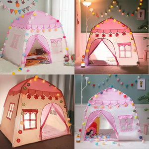 Grande tente de jeu princesse florale rose Château de princesse pour <span class=keywords><strong>filles</strong></span> Petite maison pour garçons et <span class=keywords><strong>filles</strong></span> - Product Image 5