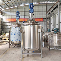 Cuve de mélange en acier inoxydable pour sirop et eau, équipement d'agitation, chaudière de réaction pour dilution de liquides, capacité 20-100L, pour produits chimiques et plastiques