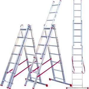 Height adjusted aluminium extendable ladder 12 meters