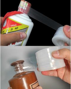 Sellador de Botellas de Vino en Rollo de Grado Reforzado de Alto Brillo con Cinta Elástica Sin Pegamento y Tapón de Corcho para Botellas de Vino, Vodka, Whisky y Licores - Product Image 4