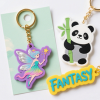 Llaveros de Anime Personalizados de Goma, PVC y Aleación de Zinc con Logotipo Impreso por Transferencia Térmica para Venta al Por Mayor