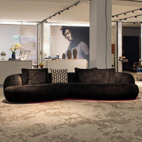 Modernes Italienisches Design Alien-Stil Konvertierbares Modulares Sofa Gestrickte Grobe Baumwolle Wolle Hochelastische Schwammfüllung Villa