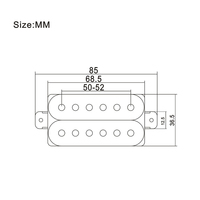 Micro de guitare électrique à 6 cordes, Double bobine Humbucker, micro de guitare électrique pont et manche