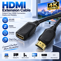 Câble d'extension HDMI Ultra HD mâle-femelle noir 8K 4K 3D 60Hz 48 Gbps 18 Gbps de 0,5 m à 5 m pour console de jeu, ordinateur portable, écran PC