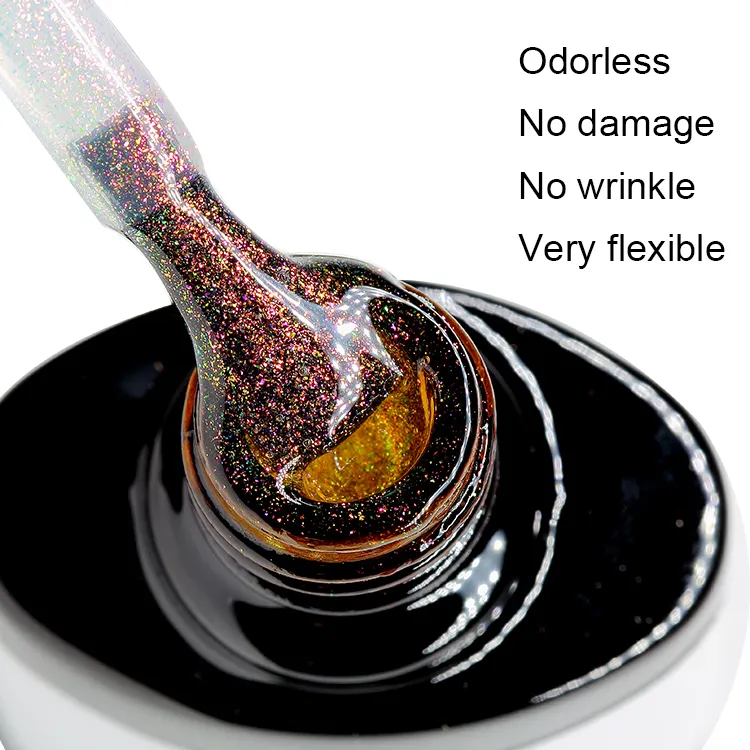 YDC Private Label Color Nails Personalized Glitter Extra Gloss Super Shine Shimmer Diamond Top Coat 1kg