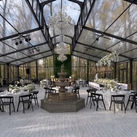 Tentes de réception en aluminium TENTCHO pour mariages et événements, vente en gros, pour 800 personnes, imperméables, 20x20, robustes, noires, pour événements
