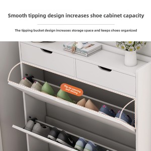 Nouveau modèle 17cm armoire à chaussures en bois Flip intérieur/extérieur <span class=keywords><strong>petit</strong></span> support d'<span class=keywords><strong>entrée</strong></span> étroit <span class=keywords><strong>pour</strong></span> l'<span class=keywords><strong>entrée</strong></span> de la maison - Product Image 4