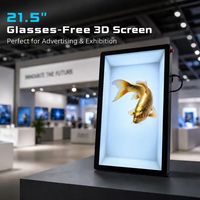 Afficheur publicitaire numérique LCD 3D à vision directe de 21,5 pouces, écran commercial FHD 1080*1920, compatible SDK