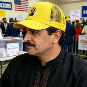 Cappello Trucker Personalizzato con Logo Sublimato a 6 Pannelli in Tela per Campagna Elettorale <span class=keywords><strong>Massoud</strong></span> Barzani - Stampa Digitale Regolabile All'Ingrosso - Product Image 3