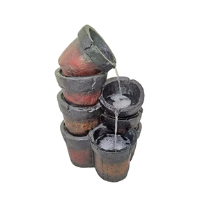 <span class=keywords><strong>Fontaine</strong></span> d'eau extérieure en résine décorative de jardin avec éclairage LED, étanche, au design moderne, autoportante pour cour ou <span class=keywords><strong>balcon</strong></span> - Product Image 5