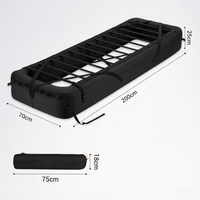 Lit gonflable d'extérieur LLOYDBERG avec support, matelas de camping individuel pliable et portable, lit de camping gonflable confortable et luxueux