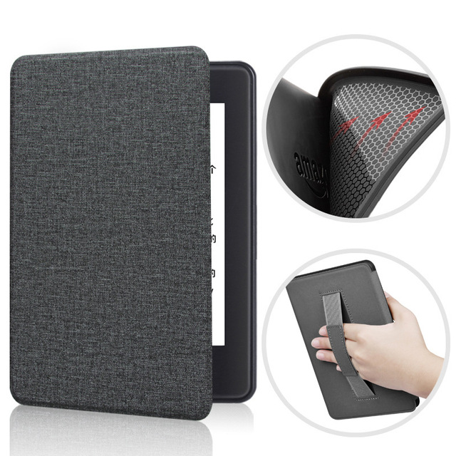 Cloth Grain Hand Strap Leather Kindle Case for 11th/12th Gen 6 Inch Paperwhite5 6.8 Inch Colorsoft 7 Inch Models-18x13
