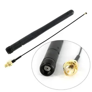 3dBi 2.4G WiFi Rubber SMA Male 108mm Antenna External With Sma Female to IPEX Pigtail