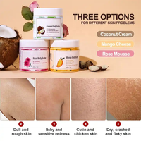 Marque privée OEM Vente en gros 100% beurre corporel naturel biologique, noix de coco, mangue, rose, non gras exfoliant