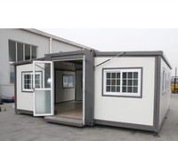 Conteneur extensible de luxe 20 pieds 40 pieds Maison préfabriquée moderne Cabine extensible portable mobile avec système solair