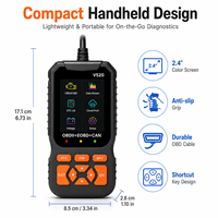 Lecteur de Code Moteur OBD2 Premium V520 Rouge 2026 – Outil de Diagnostic Complet
