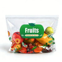 Sacs refermables personnalisés imprimés pour l'emballage alimentaire, sacs en plastique pour fruits et légumes